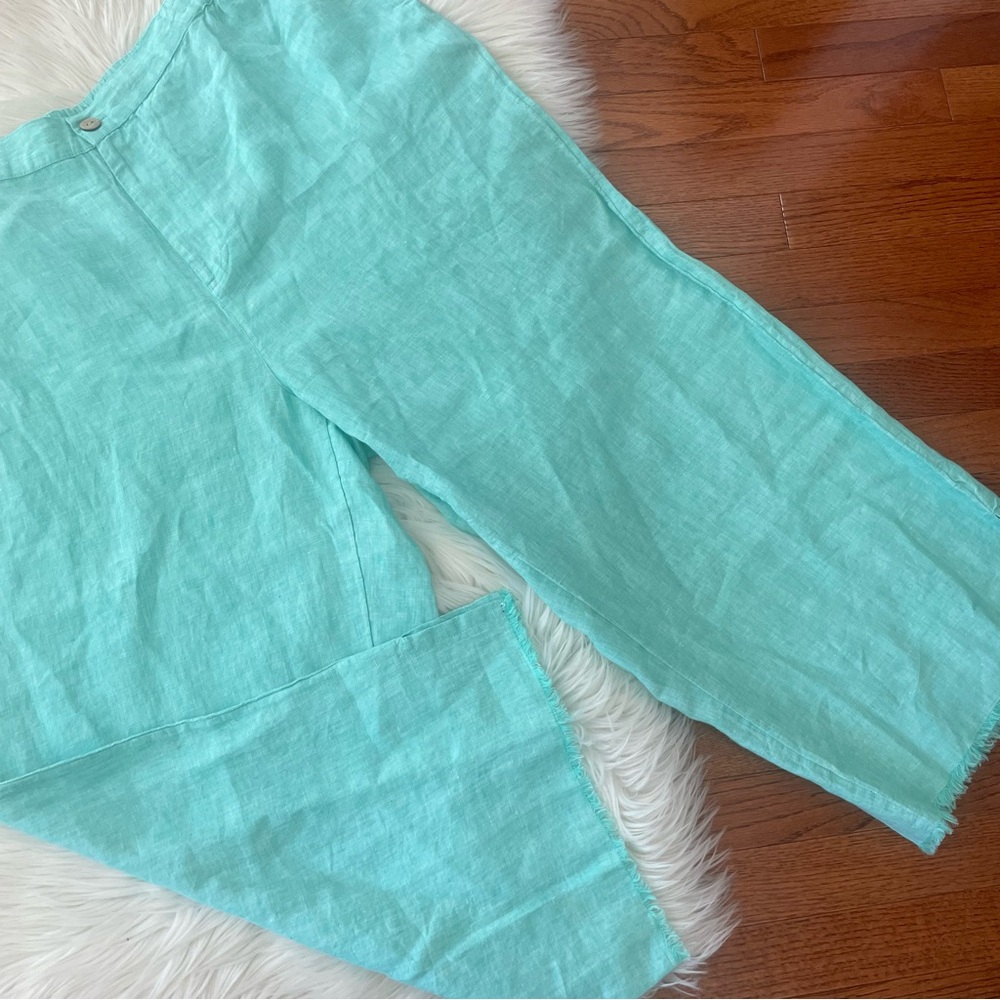 Coldwater Creek Aqua Wide Leg Pants